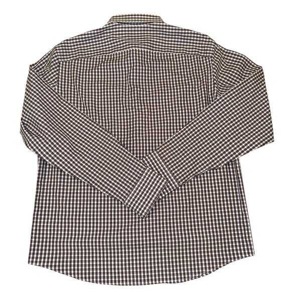 NWOT UNTUCKit Red Navy White Check Plaid Long Sleeve Button Down Shirt S… - Picture 2 of 10